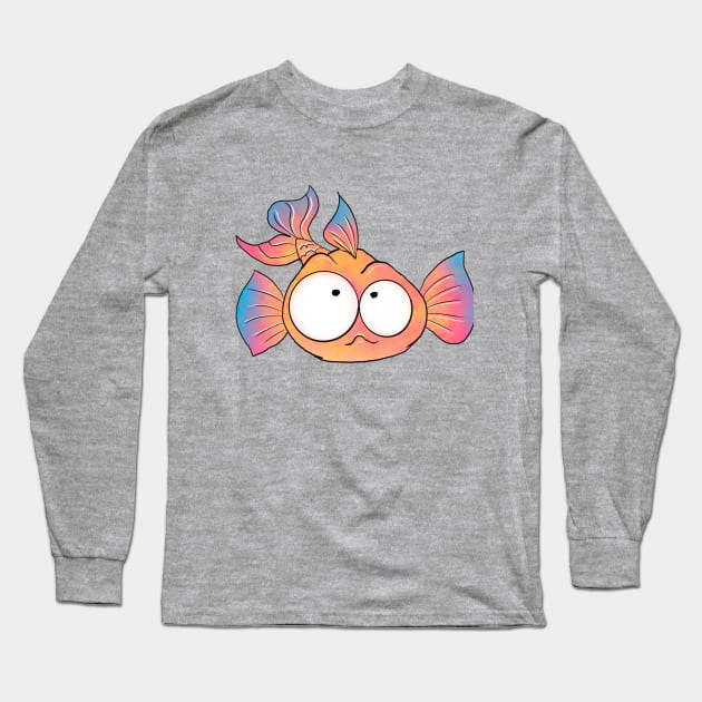 DoodleArt fish Long Sleeve T-Shirt by Uptown Girl Designs